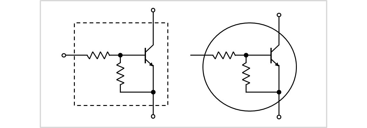 デジタルトランジスタの回路記号