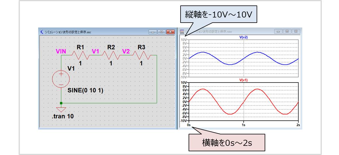 シミュレーション結果を保存しその結果を利用 初心者 Ltspice