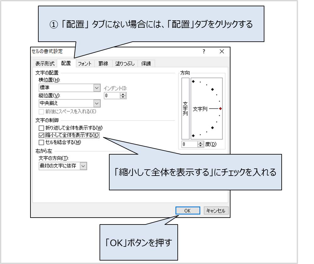 Excel 文字サイズを縮小してセル内に収める方法 Electrical Information