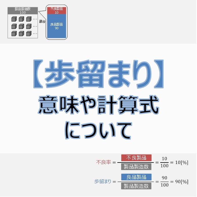 『歩留まり(ぶどまり)』とは？意味・計算式・使い方について